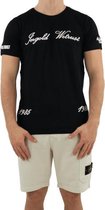 Chain Embroidery T-Shirt Heren  maat M Zwart