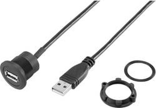 TRU COMPONENTS USB-20-BK USB A inbouwbus 2.0 Inhoud: 1 stuk(s) | bol