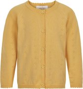 Creamie - meisjes vest pointelle - geel - Maat 104