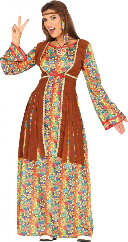 Costume hippie de paix pour femme - Habillage vestimentaire