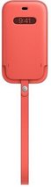 Apple Hoesje Met Koord Geschikt voor iPhone 12 Pro / 12 - Apple Leather Sleeve smartphone - roze