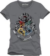 Harry Potter - Hogwarts 4 Houses Crest Anthracite T-Shirt - M