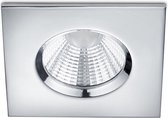 LED Spot - Inbouwspot - Trinon Zagrona - 5W - Waterdicht IP65 - Dimbaar - Warm Wit 3000K - Glans Chroom - Aluminium - Vierkant