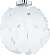 LED Plafondlamp - Plafondverlichting - Trinon Pazel - E27 Fitting - Rond - Mat Chroom - Aluminium