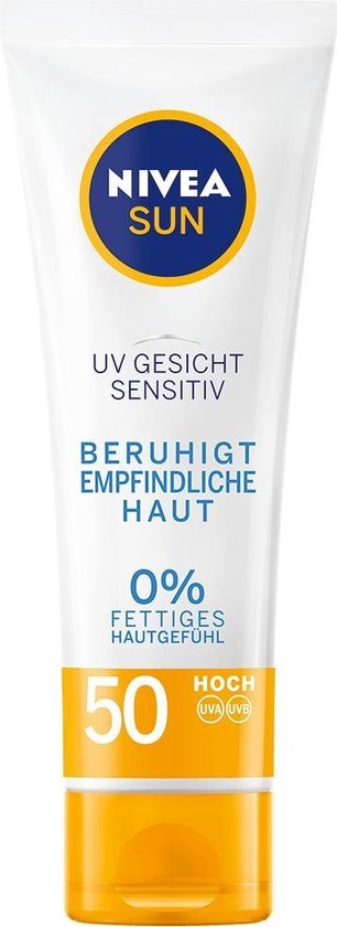 NIVEA SUN Zonnecrème Gezicht Gevoelig SPF 50, 50 ml