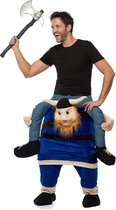 Partychimp Hilarisch Verkleedpak Carnavalskleding Heren Viking Carnaval Carnavalskleding Dames - Polyester - Blauw - One-size