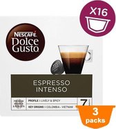 Bol.com Nescafé Dolce Gusto Espresso Intenso Cups - 3 x 16 stuks aanbieding