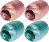 Lint babyblauw en babyroze set - 20 meter per rol