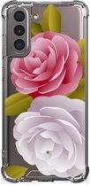 Case Anti-shock Samsung Galaxy S21 GSM Hoesje met doorzichtige rand Roses