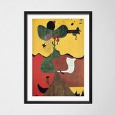 Joan Miro Poster 4 - 60x90cm Canvas - Multi-color