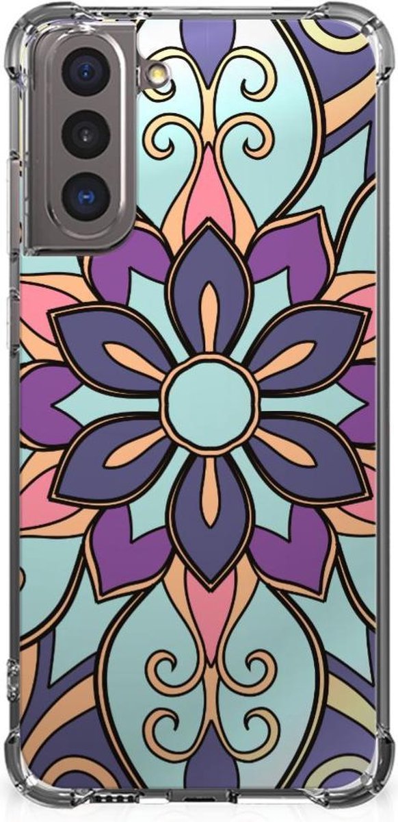 Samsung Galaxy S21 Case Purple Flower