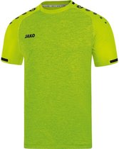 Jako Shirt Prestige Korte Mouw Fluo Groen Gemeleerd-Zwart Maat L