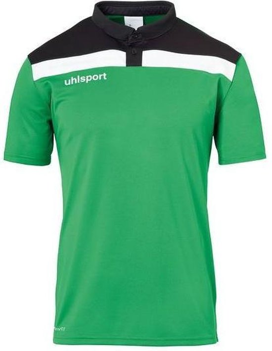 Uhlsport Offense 23 Polo Heren - Groen / Zwart / Wit | Maat: M