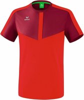Erima Squad T-Shirt Bordeaux-Rood Maat L