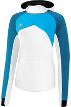 Erima Premium One 2.0 Sweatshirt Met Capuchon Dames - Wit / Curacao / Zwart | Maat: 42