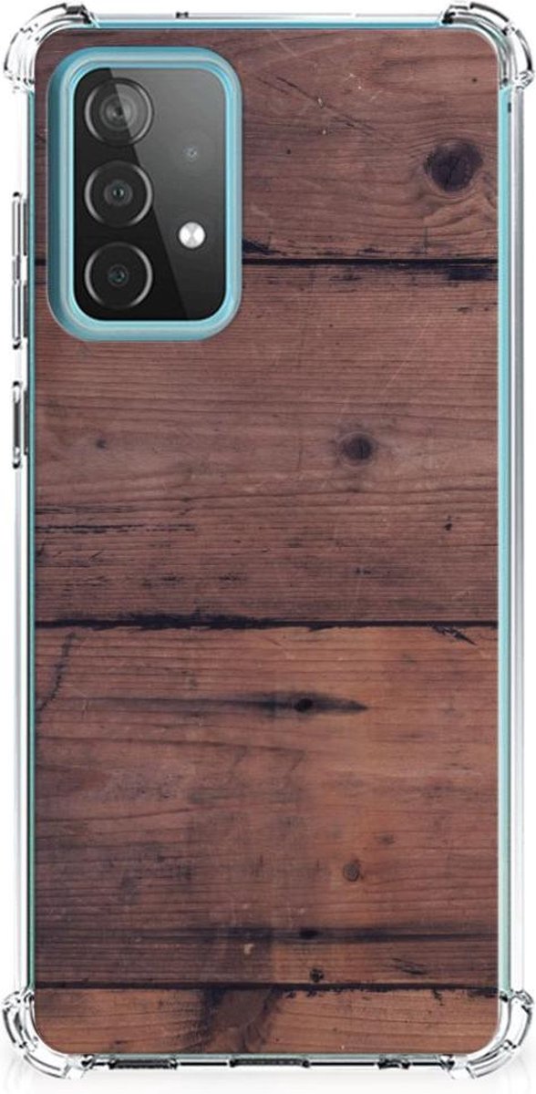 Samsung Galaxy A52 4G/5G Stevig Telefoonhoesje Old Wood