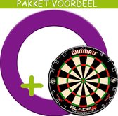 Dartbord Surround VoordeelPakket - Dual Core -  Rubberen Surround-- (Paars)   Paars