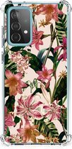 Telefoon Hoesje Geschikt voor Samsung Galaxy A52 4G/5G Leuk Hoesje met transparante rand Bloemen