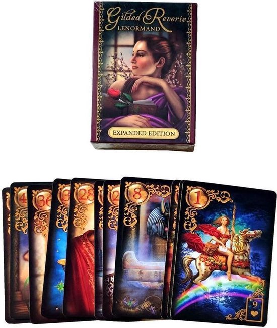 Klassisches Lenormand Deck 36 Karten mit Grand Tableau Cloth