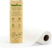 Herbruikbaar Keukenpapier | Eco Bamboe Keukenrol | Multifunctioneel | Herbruikbare Keukenrol | Sterk & Absorberend | Zacht voor de Huid | Droogt Snel & Antibacterieel | 20 Herbruikbare Vellen | Bambaw