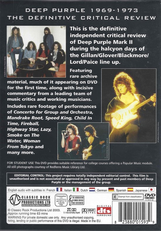 (未使用･未開封品)Critical Review: Inside Deep Purple 1970-1973 [DVD] Critical Review: Inside Deep Purple 1970-1973 (Dvd), DEEP PURPLE