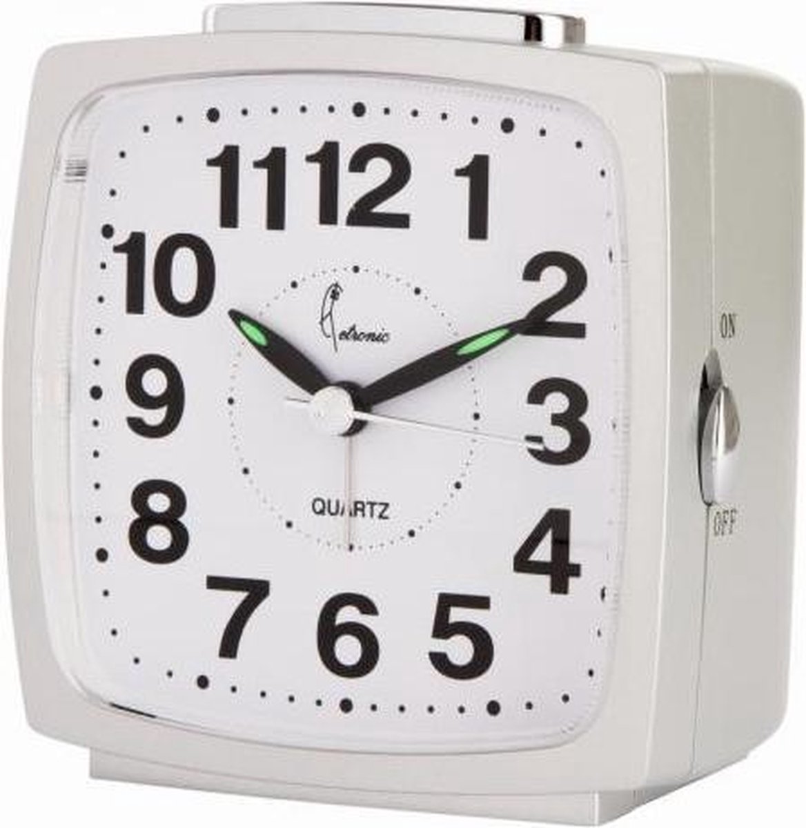 Cetronic T0310S S - Wekker - Analoog - Stil uurwerk - Snooze - Zilverkleurig