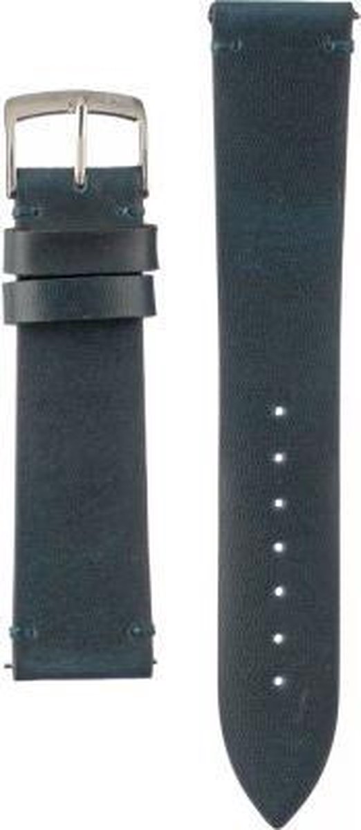 Morellato Horlogebandje - Morellato horlogeband X5188 Simple - leer - Blauw - bandbreedte 20.00 mm