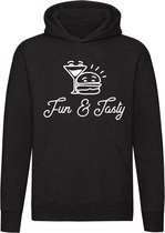 Fun & tasty hoodie | gezellig | eten | drinken | feesten | festival | grappig | unisex | trui | sweater | hoodie | capuchon