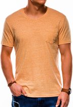 Heren - T-shirt - Effen - Basic - Geel