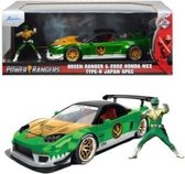 Honda NSX Type R 2002 "Met figuur Green Ranger Power Rangers" Groen Metallic 1:24 Jada Toys