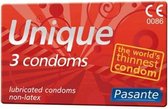 Pasante Unique Latex Vrij - 3 stuks - Condooms