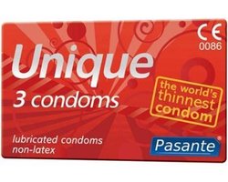 Pasante Unique Latex Vrij - 3 stuks - Condooms