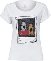 Biggdesign-Cat foto-T shirt-Wit-M