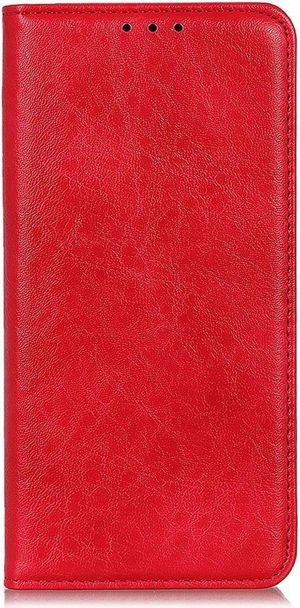 Mobigear Telefoonhoesje geschikt voor Samsung Galaxy S21 Hoesje | Mobigear Classic Elegance Bookcase Portemonnee | Pasjeshouder voor 2 Pasjes | Telefoonhoesje voor Pinpas / OV Kaart / Rijbewijs - Rood