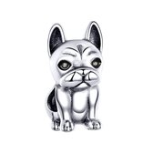 Hond 3D bedel | DOG bead | Zilverana | geschikt voor alle bekende merken | 925 zilver | moederdag