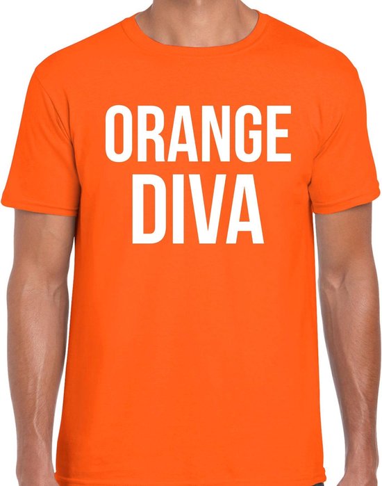 Koningsdag t-shirt orange diva oranje - heren - Kingsday outfit / kleding /  shirt S | bol.com