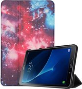 iMoshion Tablet Hoes Geschikt voor Samsung Galaxy Tab A 10.1 (2016) - iMoshion Design Trifold Bookcase - Meerkleurig / Paars /Space