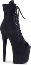 Pleaser Plateau Laarzen, Paaldans schoenen -42 Shoes- FLAMINGO-1021FS Paaldans schoenen Zwart