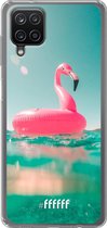 6F hoesje - geschikt voor Samsung Galaxy A12 - Transparant TPU Case - Flamingo Floaty #ffffff