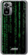 6F hoesje - geschikt voor Xiaomi Redmi Note 10S -  Transparant TPU Case - Hacking The Matrix #ffffff