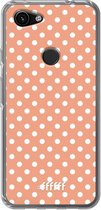 6F hoesje - geschikt voor Google Pixel 3a -  Transparant TPU Case - Peachy Dots #ffffff