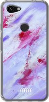 6F hoesje - geschikt voor Google Pixel 3a -  Transparant TPU Case - Abstract Pinks #ffffff