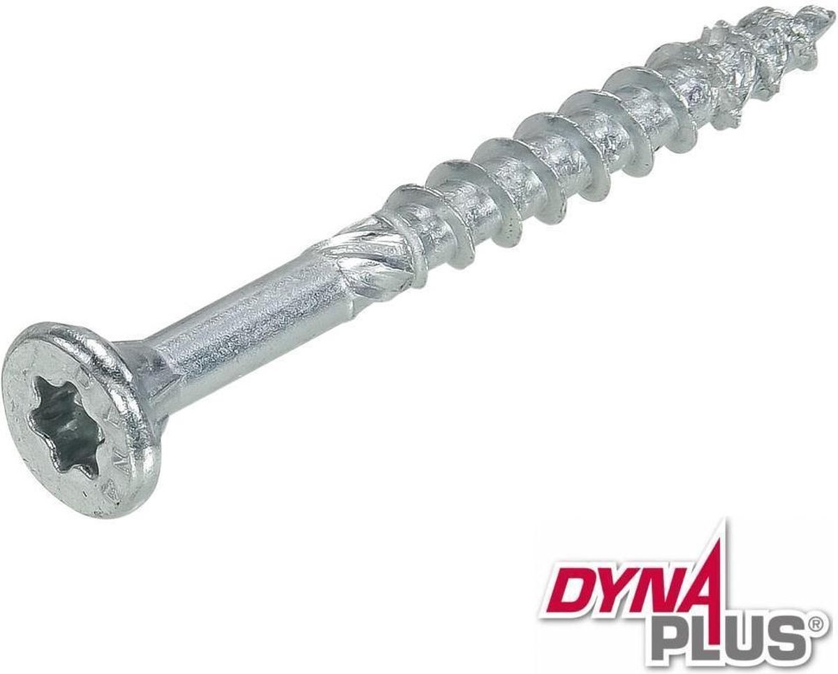 Dynaplus - Unischroeven - Torx 25 platkop - 5 x 45mm - Verzinkt - Deeldraad (200 stuks)