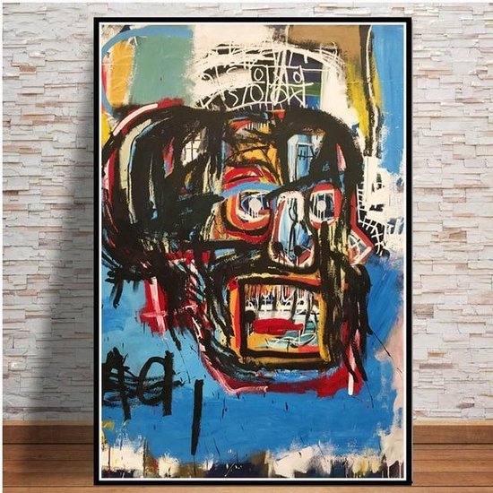Jean Michel Basquiat Poster 13 - Toile 60x80cm - Multi | bol