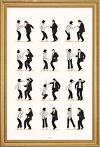 JUNIQE - Poster met houten lijst Pulpfiction 2 -13x18 /Ivoor & Zwart
