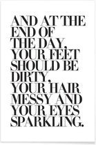 JUNIQE - Poster At The End Of The Day Your Feet Should Be -20x30