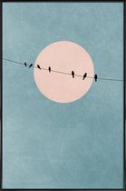 JUNIQE - Poster in kunststof lijst The Beauty of Silence -40x60 /Roze