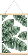 JUNIQE - Posterhanger Palmbladeren -40x60 /Groen & Wit