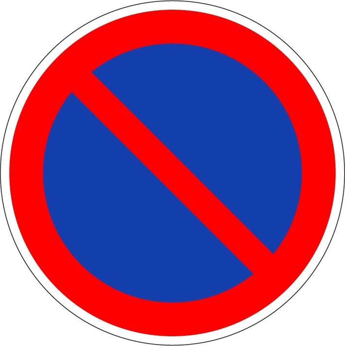 Verboden te parkeren sticker, E1 200 mm