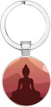 Akyol - Boeddha Sleutelhanger - Boeddha - Boeddhist - Leuk kado voor iemand die boeddhist is - 2,5 x 2,5 CM